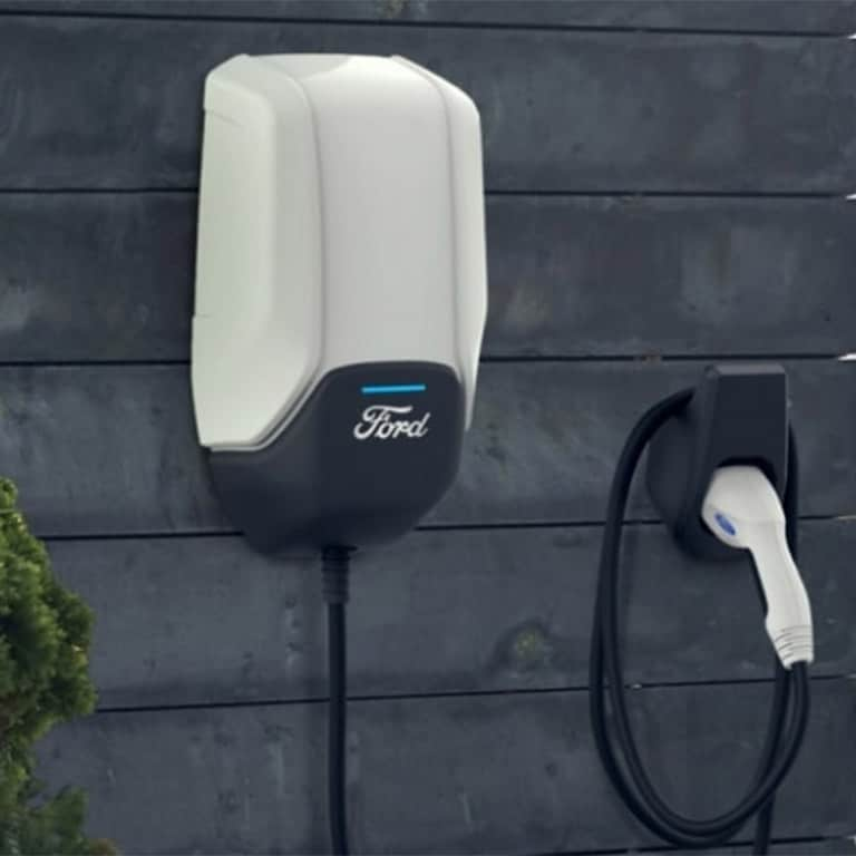 Close up of the Ford Connected Charge Station